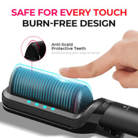 Burn-proof straightening comb - TYMO FLIPRO's 3D teeth protect scalp.