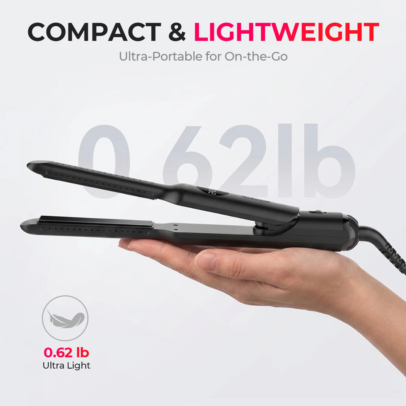 Lightweight portable airflow flat iron, easy to carry for travel