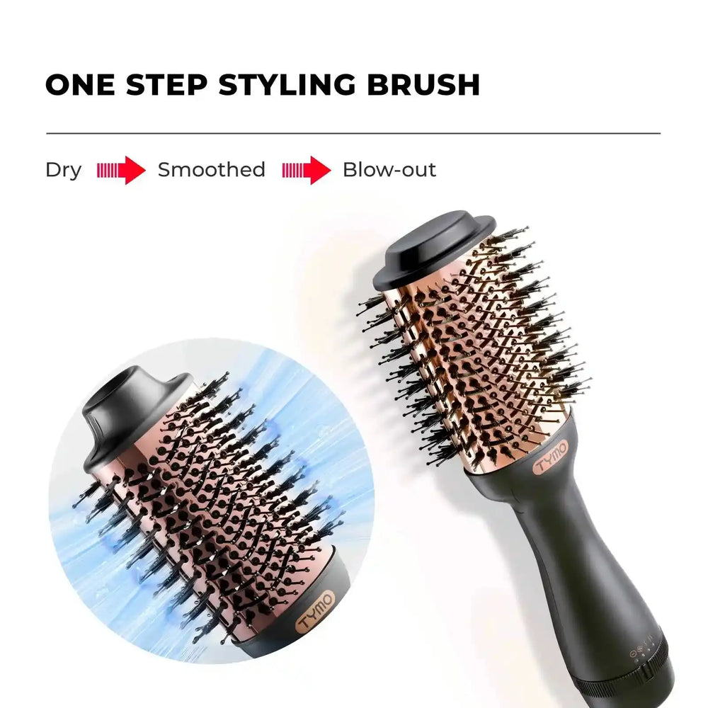 One step dryer & styler brush outlet