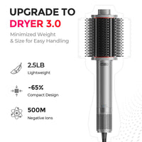 Upgraded hair dryer brush TYMO AIRBEAM with lightweight and compact   design