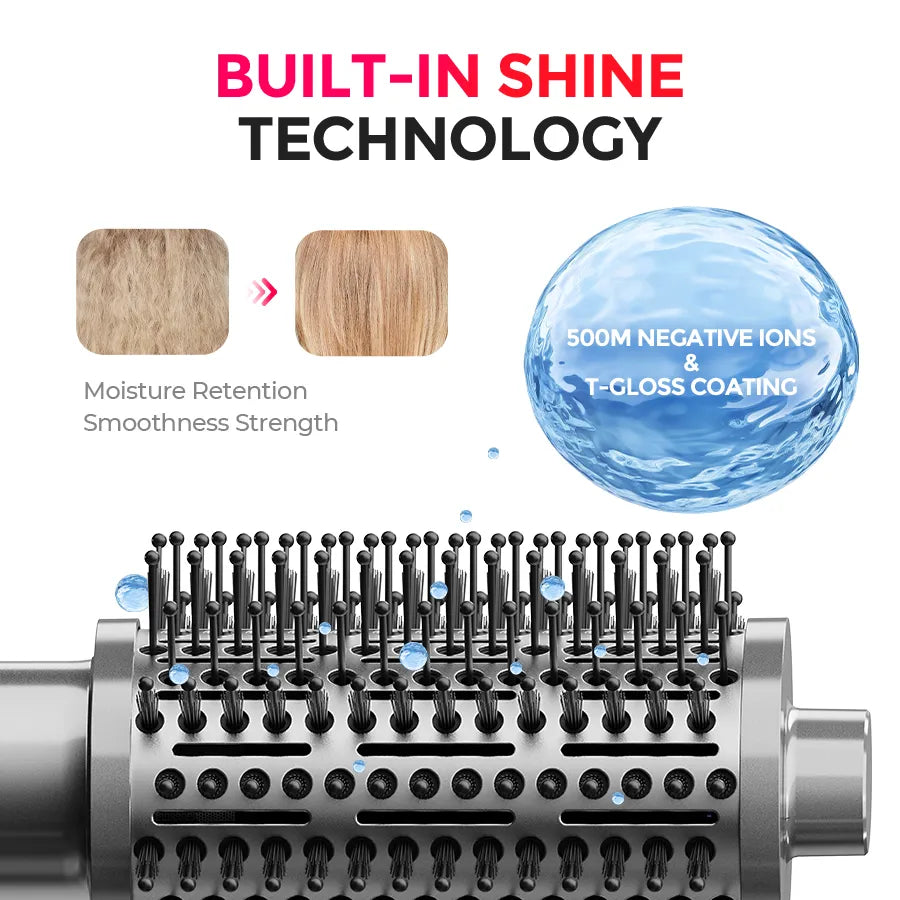 TYMO AIRBEAM wet brush with 500m negative ions and T-gloss coating