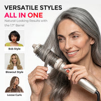TYMO styling brush 1.7" barrel, versatile styles for bob, blowout, loose curls on all hair types