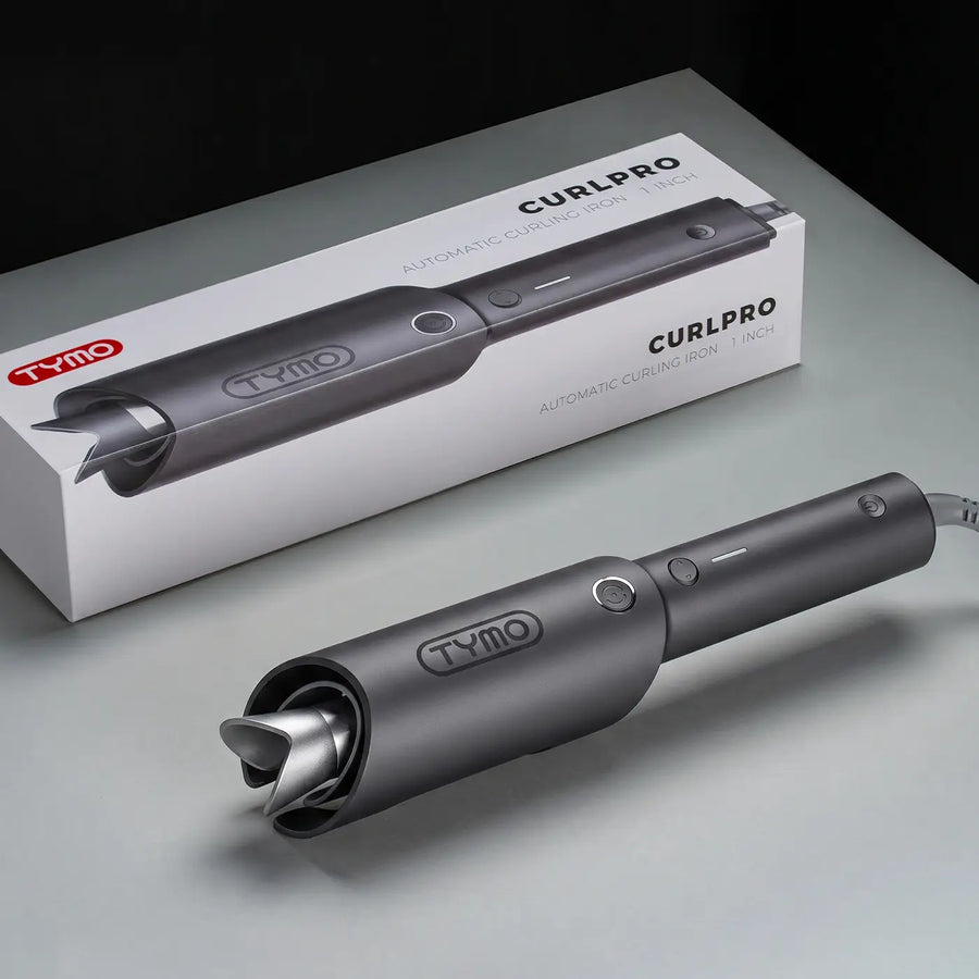 TYMO CURLPRO automatic 1-inch curling iron with its retail box
