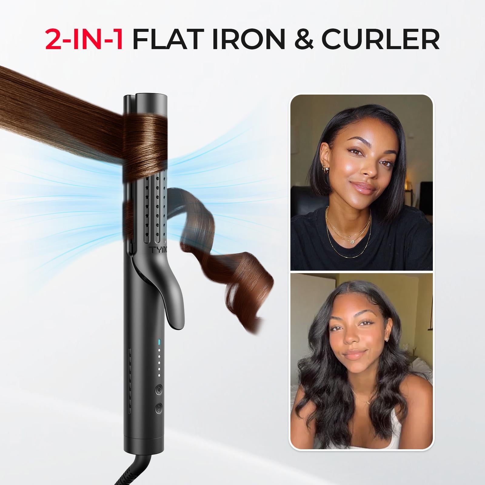 TYMO airflow curling wand with 4c hair straightening styles 