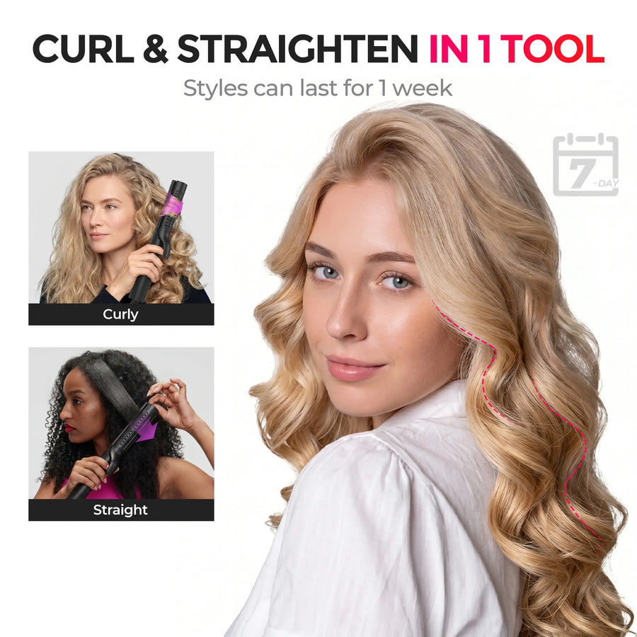 TYMO AIRFLOW blowout with curling iron for salon-style volume and smooth finish  