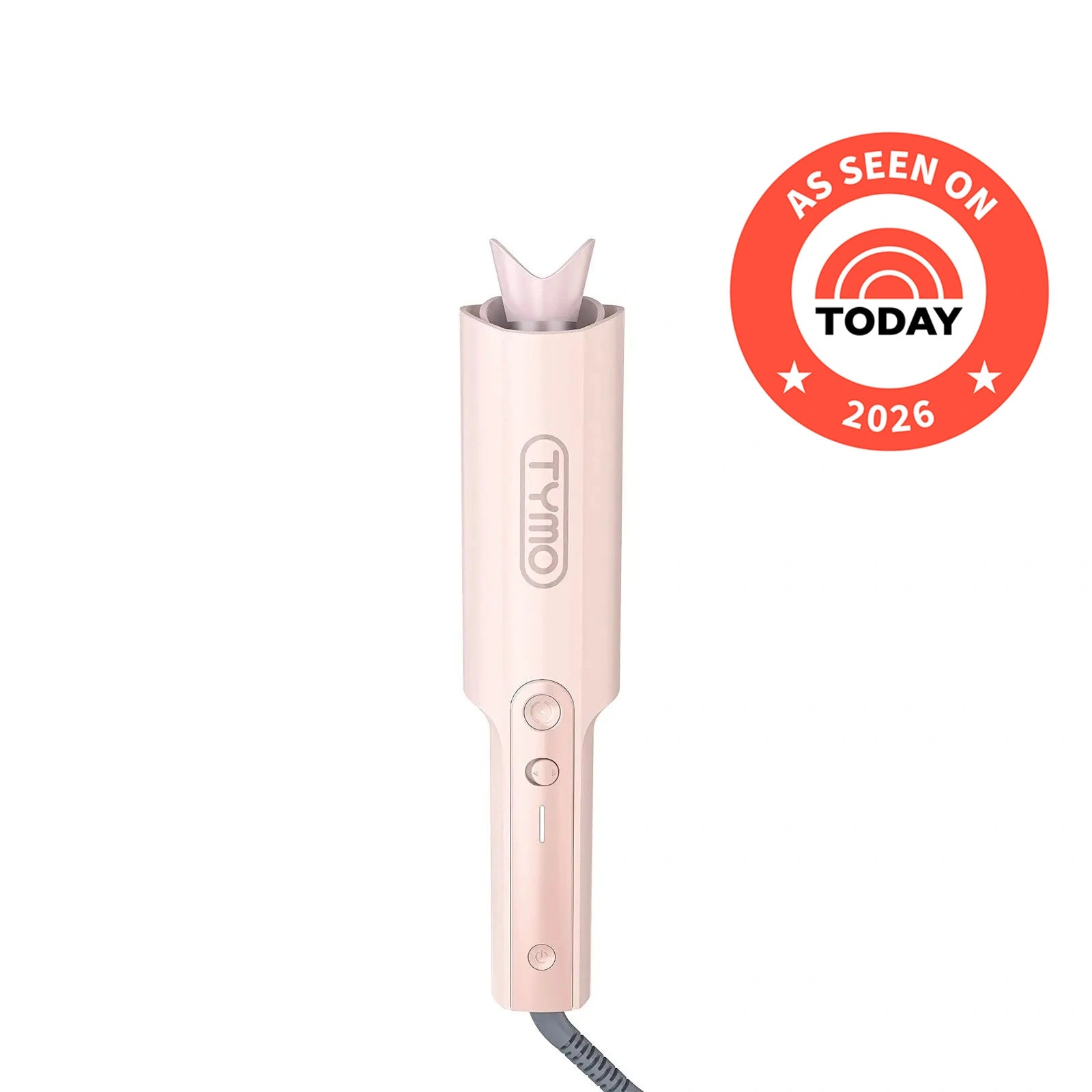 TYMO CurlPro automatic hair curler in pink with As Seen On TODAY Show badge