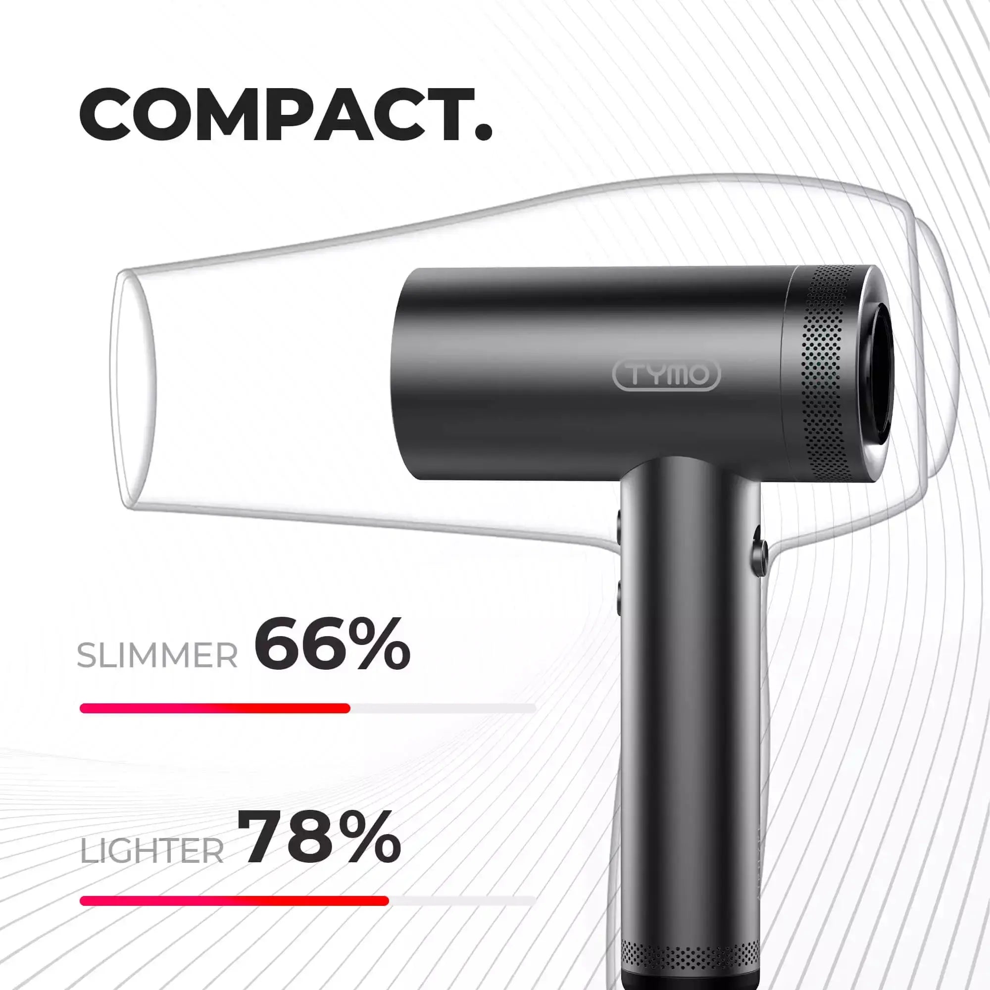 TYMO AIRHYPE weigh more light and compact as travel friendly size