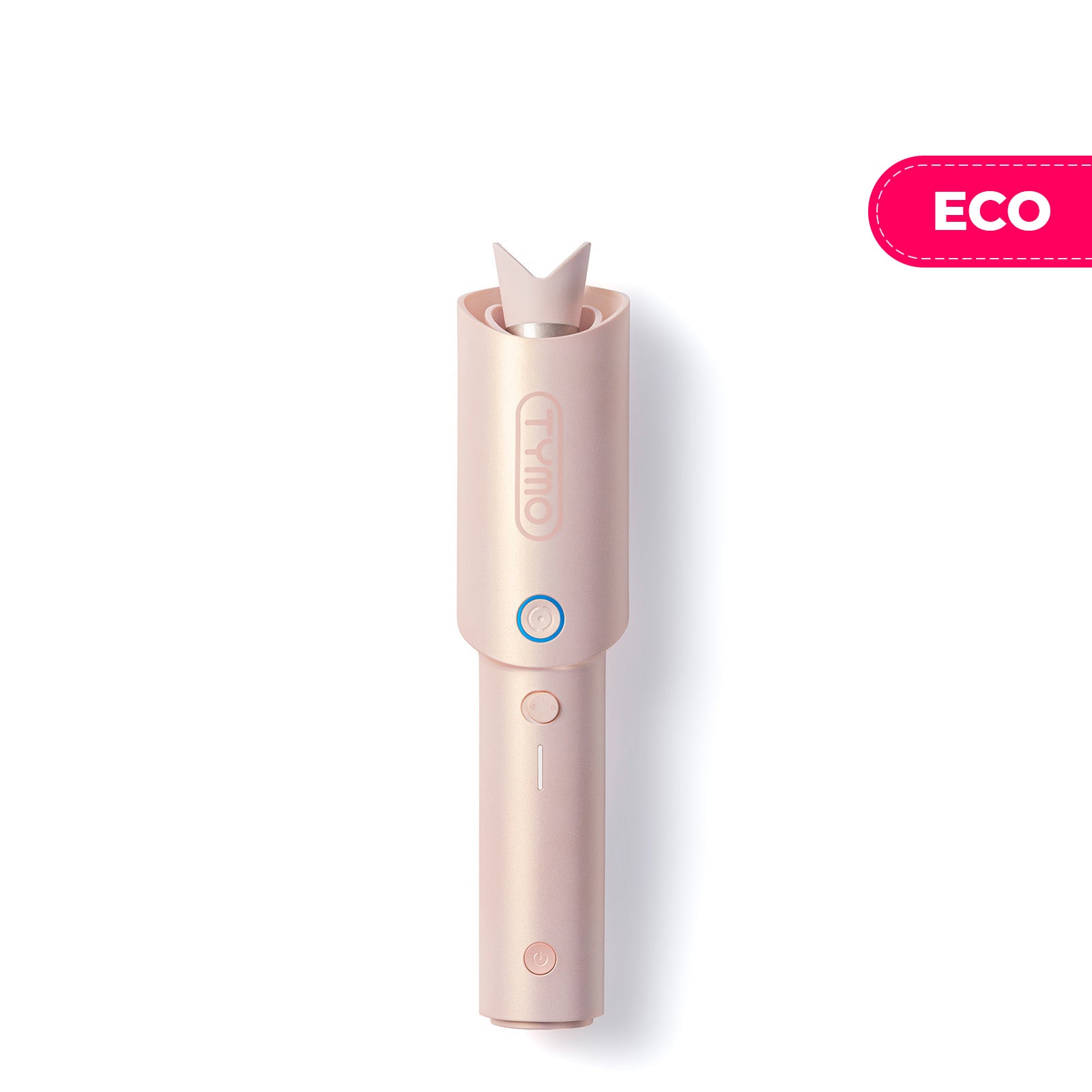 TYMO CURLGO ECO hair curler in pink, a sleek and modern hair styling tool for perfect curls.