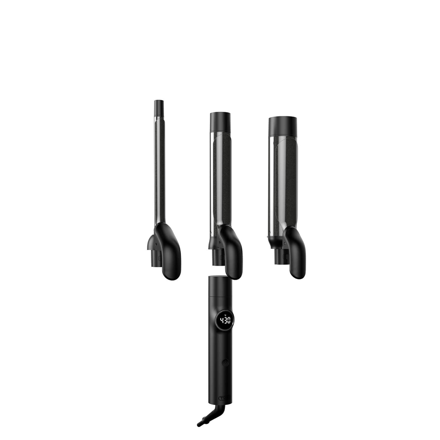 TYMO CUES Curling Iron with 3 Premium Ceramic Barrels