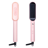 
                  
                    Font and Back of TYMO RING PINK hair straightener highlighting its sleek design and ergonomic handle.
                  
                