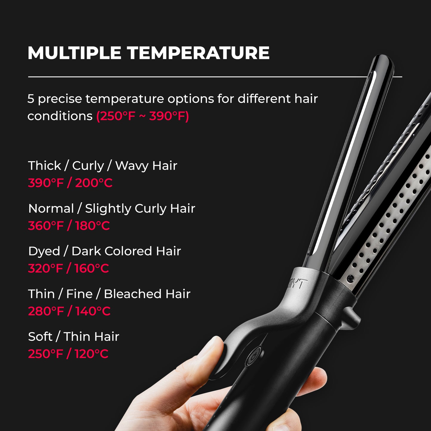 
                  
                    Steam Curler with Multiple Temperature Settings
                  
                