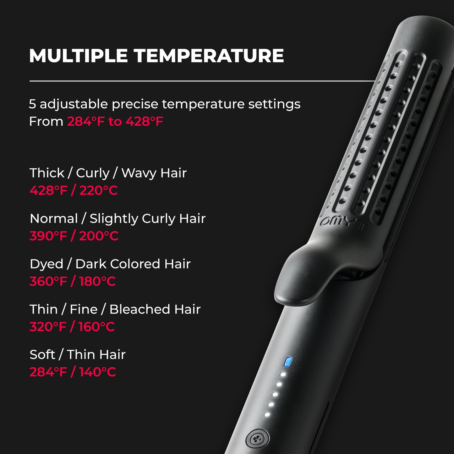 Tymo Airflow 2 in 1 Ionic Hair Curler and Straightener, for All Styles, 360°Airflow Styler, Hair Curling Flat Iron with 88 Tiny Ionic Air Vents