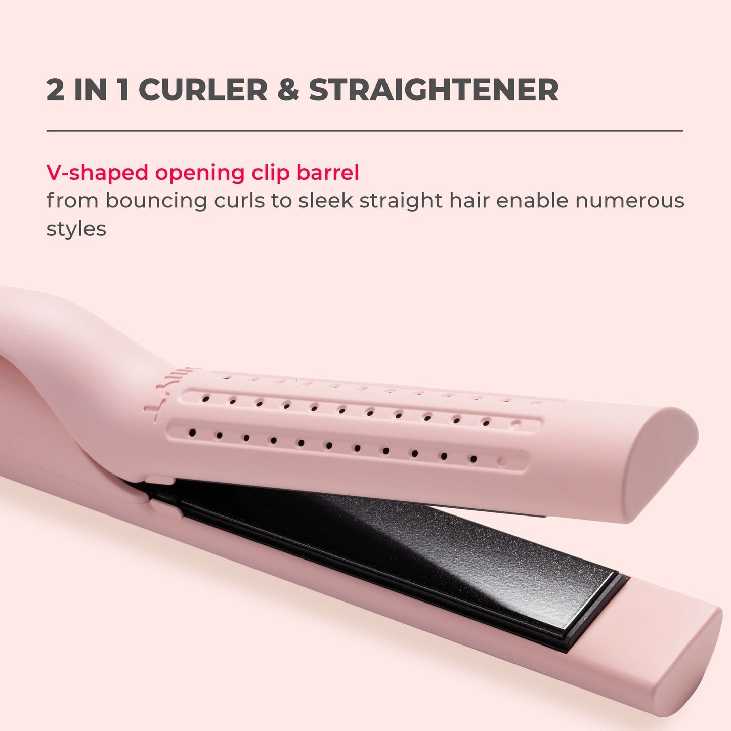 
                  
                    TYMO AIRFLOW PINK 2 in 1 Hair Straightener and Curler
                  
                